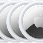 Apple AirTag 4 Pack - Bluetooth tracker device to find keys, wallet, luggage and backpack