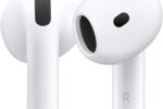 Apple AirPods 4 wireless earbuds with USB-C charging case on white background